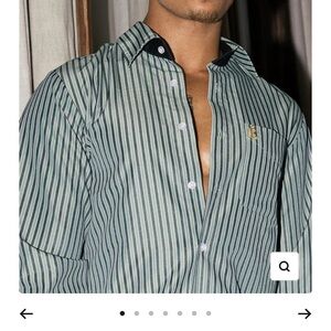 Striped Green Men's Shirt